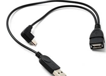 Używany, KABEL KĄTOWY Y OTG HOST Micro USB USB zasilanie na sprzedaż  Zamość