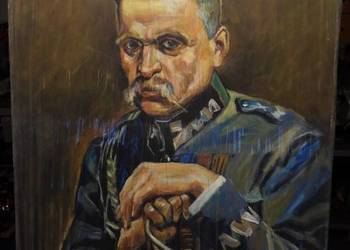 Kopia Kossaka olej na płótnie Józef Piłsudski 100x70 na sprzedaż  Sandomierz