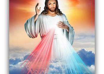 Jezus Miłosierny - obraz baner religijny 1.5x2m na sprzedaż  Zamość