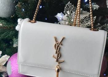 Torebka listonoszka ysl yves saint laurent biała złoty łańcuch na sprzedaż  Warszawa