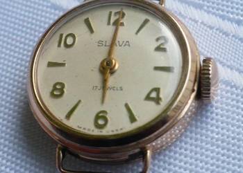 stary złoty zegarek &quot;Slava&quot; pr. 750, 18k na sprzedaż  Suwałki