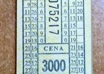 Używany, Stary bilet autobusowy PKS o nominale 3000 zł na sprzedaż  Włodawa