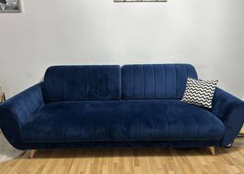 Używany, Sofa kanapa z funkcją spania welurowa 242cm okazja na sprzedaż  Hadykówka