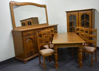 Jadalnia-Salon / Komoda, Lustro, Witryna, Stół, Krzesła, używany na sprzedaż  Pszczyna