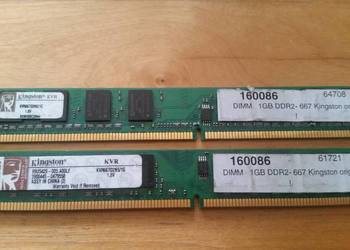 Pamięć RAM DDR2-667 Kingston 2 GB (2x1) na sprzedaż  Piekary Śląskie