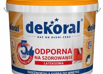 Farba Dekoral Akrylit W lateksowa śnieżnobiała 10 l, używany na sprzedaż  Radom