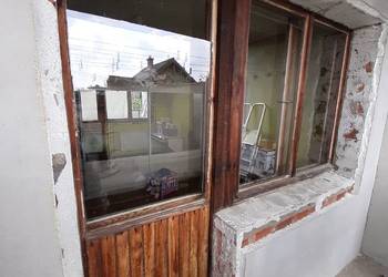 Drzwi + okno balkonowe drewniane na sprzedaż  Jarocin