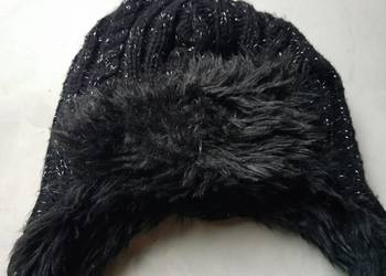 Używany, czapka futrzak wełniana warkocze zimowa uszatka ciepła góry na sprzedaż  Kielce