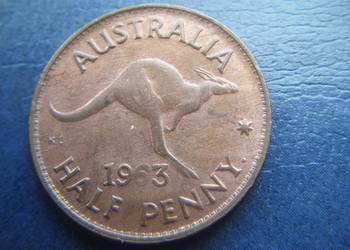 Stare monety 1/2 pens 1963 Australia na sprzedaż  Lesko