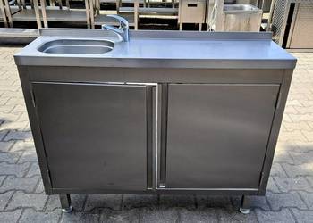 Używany, ZLEW 1 KOMOROWY ZE SZAFKĄ OTWIERANĄ - DORA METAL - 110/32/85 CM - M.796.N na sprzedaż  Nowe Skalmierzyce
