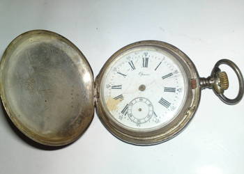 Zegarek kieszonkowy srebrny zamykany otwierany stary antyk na sprzedaż  Wrocław