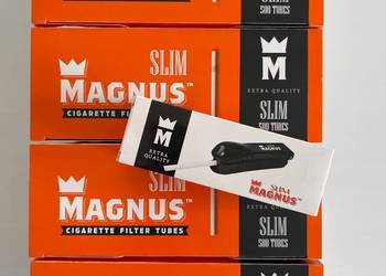 Używany, GILZY PAPIEROSOWE MAGNUS SLIM 500szt x4 +nabijarka na sprzedaż  Radom