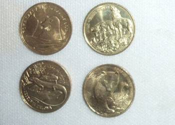 moneta monety 2 zł ng 4szt zwierzęta: wilk, borsuk, foka, używany na sprzedaż  Rzeszów