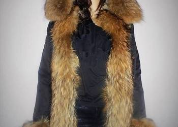 Parka obszyta naturalnym jenotem S-XXL, używany na sprzedaż  Zielona Góra