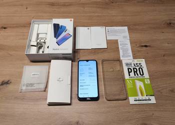 Telefon XIAOMI REDMI NOTE 8T pudełko + szkło + etui + ładowarka BDB na sprzedaż  Łódź
