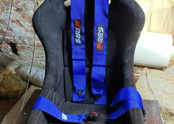 Fotel sportowy SLIDE RS zamsz Black M szyny impreza gt e36 na sprzedaż  Poręba