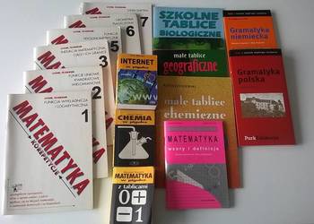 Gramatyka, tablice -matematyka, chemia, geografia, niemiecki, używany na sprzedaż  Rybnik