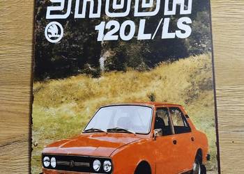 tabliczka , plakat metalowy Skoda 120L RETRO , PRL , VINTAGE, używany na sprzedaż  Toruń