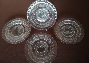 Talerze szklane deserowe średnica 15cm szt.4.Talerz. na sprzedaż  Łódź