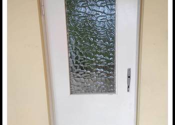 Używany, Drzwi wewnętrzne PRL z przeszkleniem 80 cm różne na sprzedaż  Płock