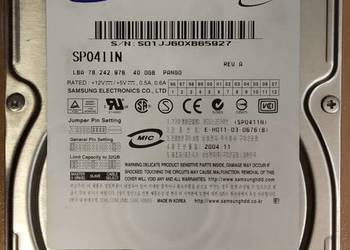 (015) HDD Samsung Spinpoint SP0411N ATA/IDE, używany na sprzedaż  Łódź