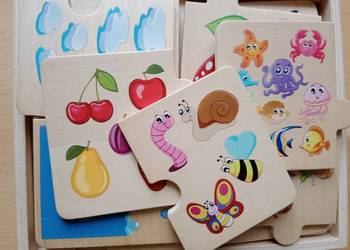 Playtive Junior Puzzle drewniane cyfry na sprzedaż  Poznań