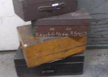 Stare drewniane skrzynki walizki vintage, używany na sprzedaż  Bielsko-Biała