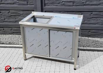 Zlew gastronomiczny jednokomorowy zabudowany szafką 1100x600x850 mm na sprzedaż  Ostrów Wielkopolski