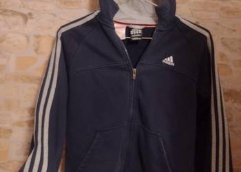 Używany, (XS/S) ADIDAS/ Granatowa bluza sportowa z kapturem na sprzedaż  Kraków