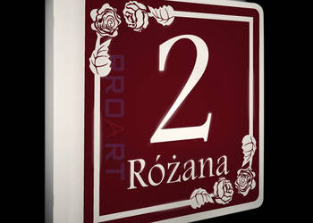 LED PODŚWIETLANY NUMER NA DOM TABLICZKA ADRESOWA z różami na sprzedaż  Poznań