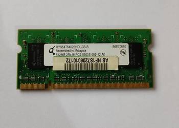 RAM SO-DIMM DDR2 512 MB, używany na sprzedaż  Ostrów Mazowiecka