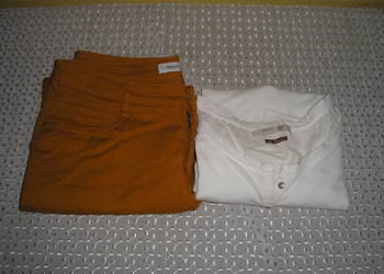 spodnie jeansy  36-38  Yessica, bluzka Bershka, używany na sprzedaż  Słupsk