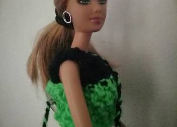 Sukienka dla lalki Barbie neonowa zieleń ubranko i opaska na sprzedaż  Płock