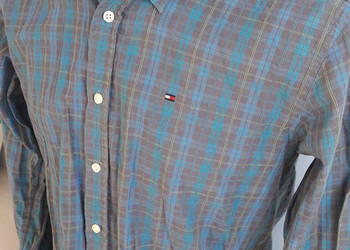 Koszula w kratkę Tommy Hilfiger (szaro – niebieska) na sprzedaż  Głuchołazy