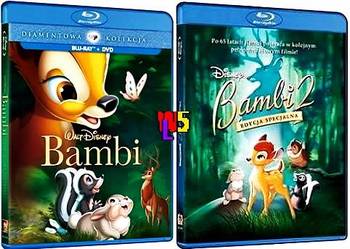 BAMBI 1 + 2   EDYCJA SPECJALNA  2xBLU-RAY+DVD   3 DYSKI na sprzedaż  Kalisz