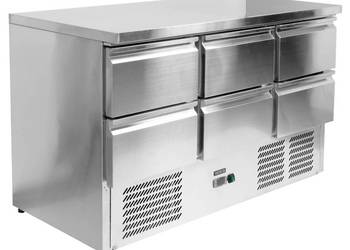 STÓŁ CHŁODNICZY GASTRONOMICZNY Z 6 SZUFLADAMI 1365x700x880mm YATO YG-05281, używany na sprzedaż  Wrocław