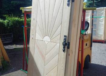 drzwi drewniane sosnowe goralskie ocieplone na sprzedaż  Zakopane