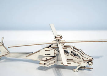 Helikopter składanka drewniana 3D puzzle na sprzedaż  Łódź
