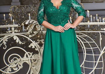 jokastyl Crystal zielona sukienka S M L 42 44 46 48 50 52 54, używany na sprzedaż  Mykanów