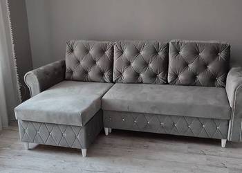 RATY narożnik rogówka glamour chesterfield sofa łóżko kanapa na sprzedaż  Szczecin