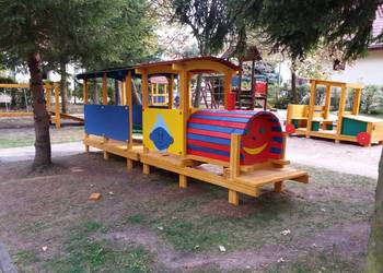 LOKOMOTYWA NA PLAC ZABAW SMERF, używany na sprzedaż  Białystok
