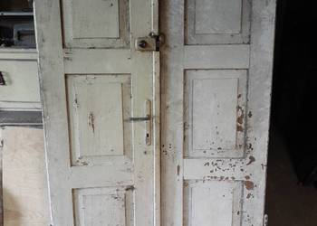 Stare drewniane podwójne drzwi zabytek antyk retro vintage na sprzedaż  Dąbrowa Górnicza