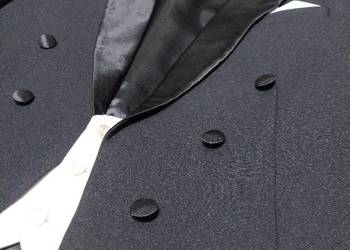 Czarny elegancki frak komplet garnitur marynarka spodnie, używany na sprzedaż  Kraków