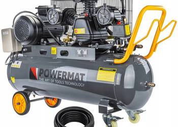 Kompresor olejowy 100l 8 bar sprężarka 400v 650l/min + wąż, używany na sprzedaż  Katowice
