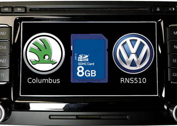 Używany, VW RNS510 Columbus Mapy 2020/2021 V17 karta SD Polski język na sprzedaż  Kłodawa