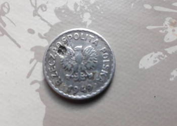 Moneta PRL 1zł 1949rok bez znaku mennicy Destrukt na sprzedaż  Bukownica