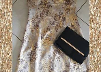 Massimo Dutti, sukienka., złota, wizytowa, wesele, ślub, używany na sprzedaż  Kielce