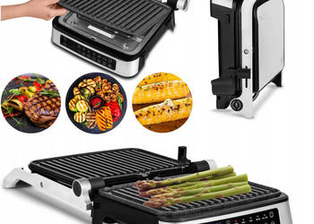 GRILL elektryczny Opiekacz składany TOSTER 2100W srebrny ZEEGMA Chef 2.0 na sprzedaż  Baranowo