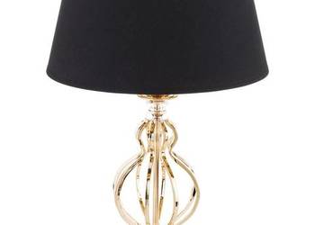 Złota nowoczesna lampka nocna z czarnym kloszem 143498 na sprzedaż  Limanowa