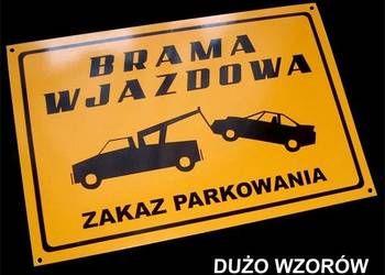 Metalowa tabliczka brama wjazdowa zakaz parkowania na sprzedaż  Warszawa